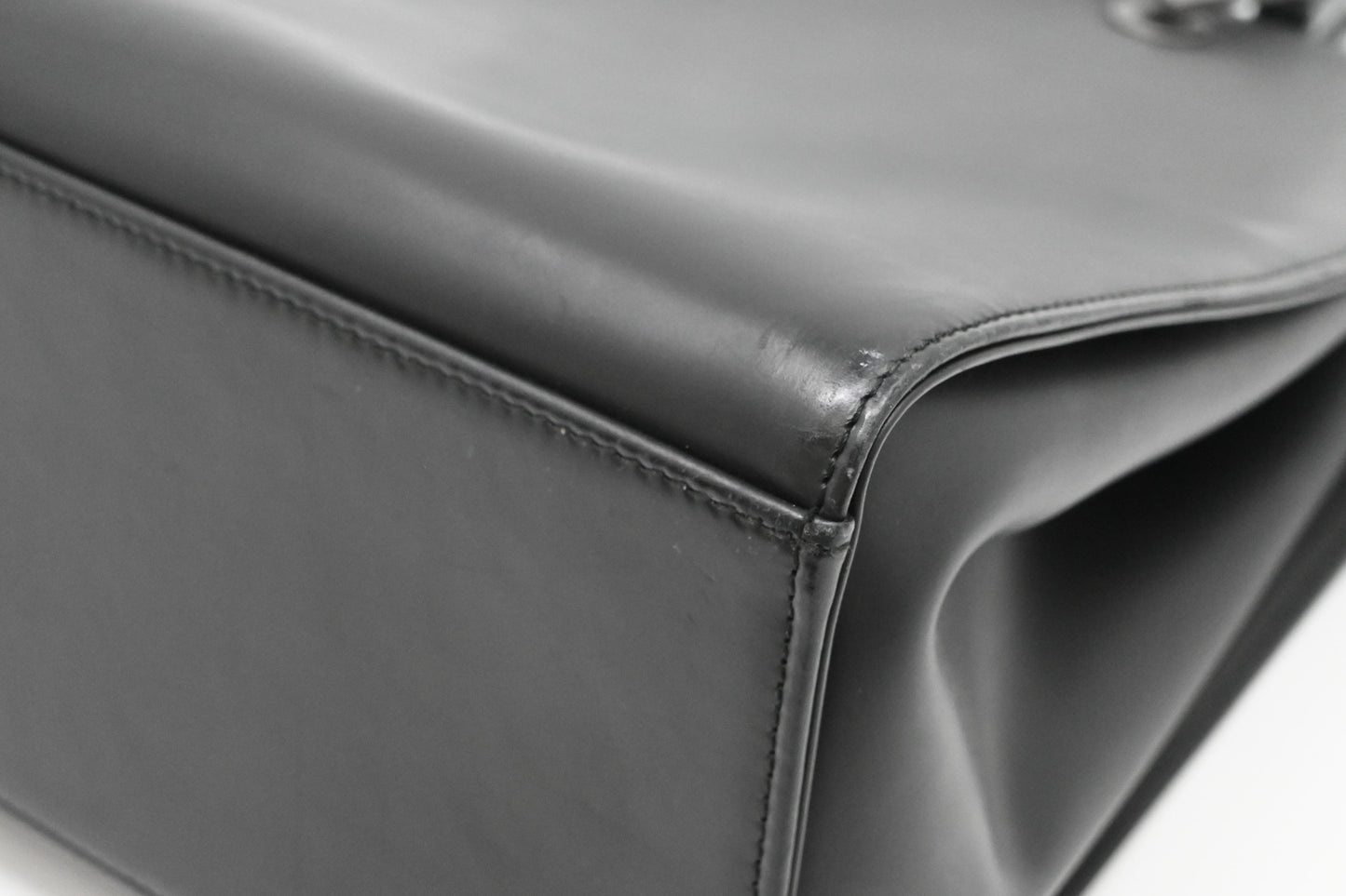 Gucci Bamboo Tote Bag in Black Leather