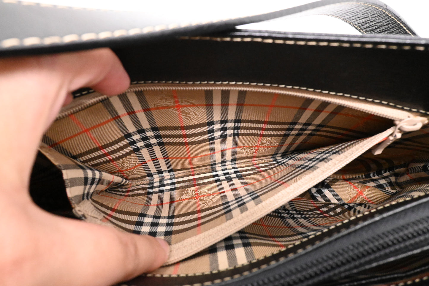 Burberry Shoulder Bag in Black Leather