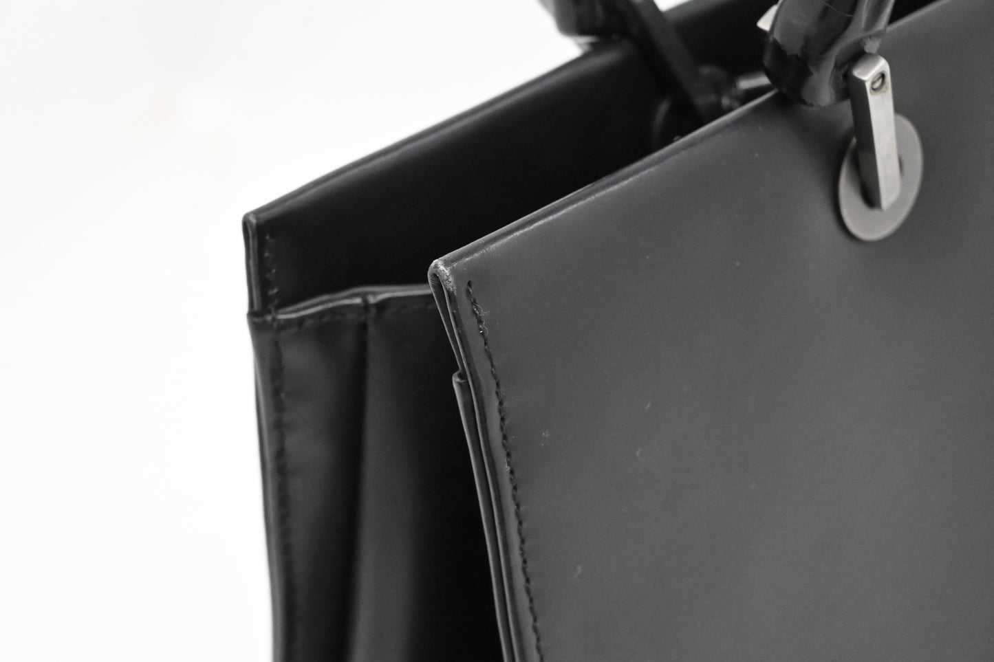 Gucci Bamboo Tote Bag in Black Leather