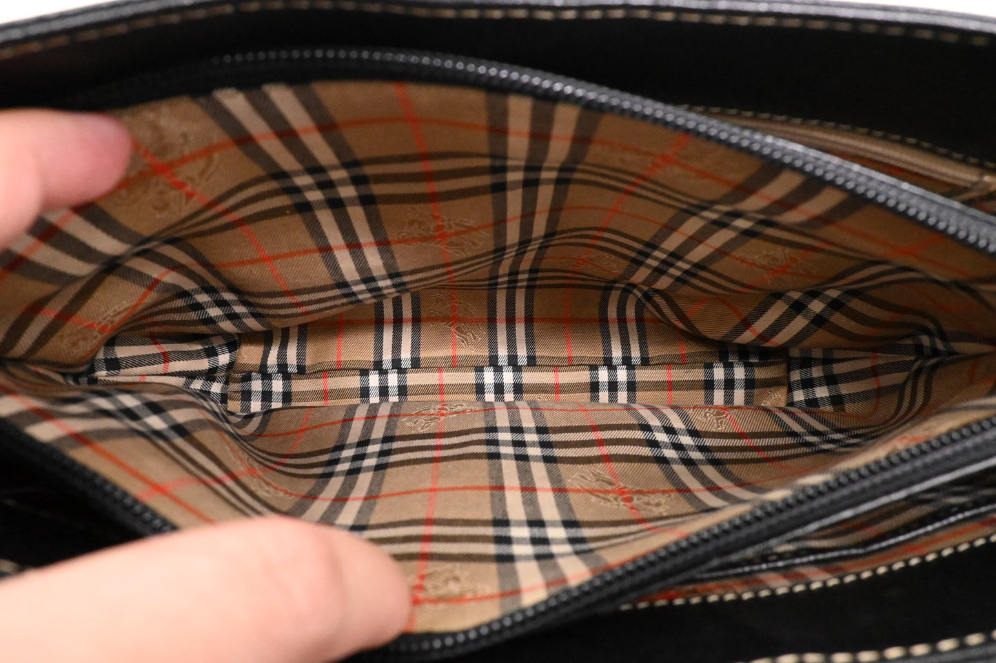 Burberry Shoulder Bag in Black Leather
