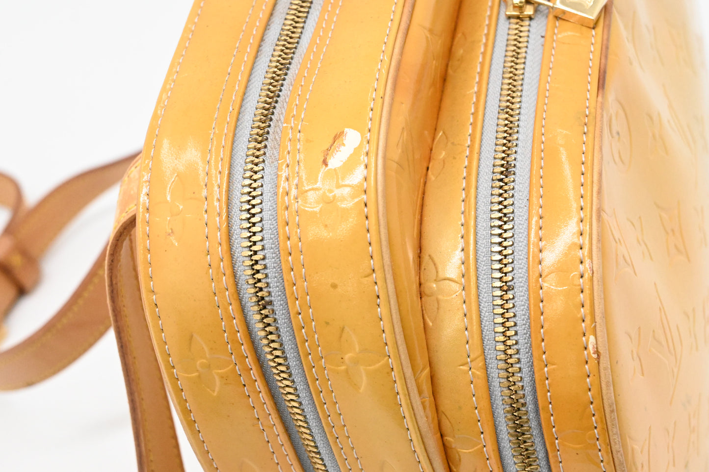 Louis Vuitton Murray Backpack in Yelow Vernis Leather