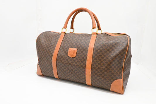 Celine Duffle Bag in Brown Macadam Canvas