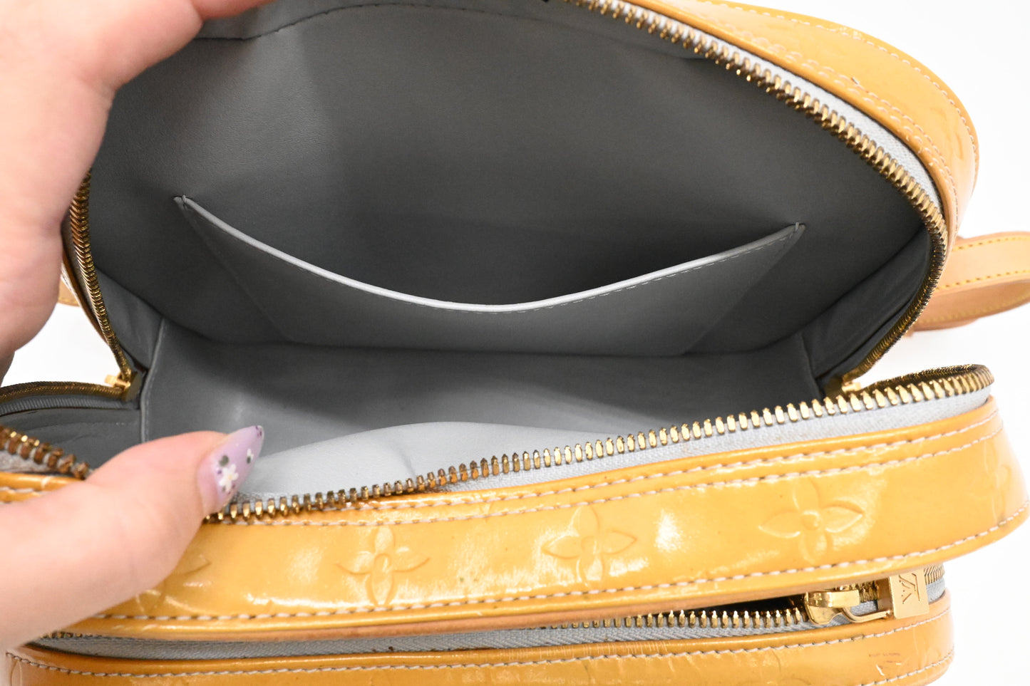 Louis Vuitton Murray Backpack in Yelow Vernis Leather