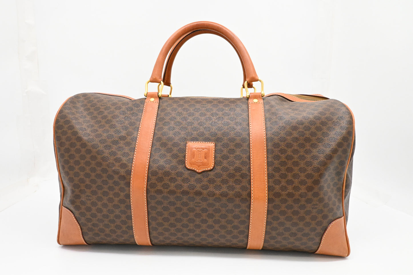 Celine Duffle Bag in Brown Macadam Canvas