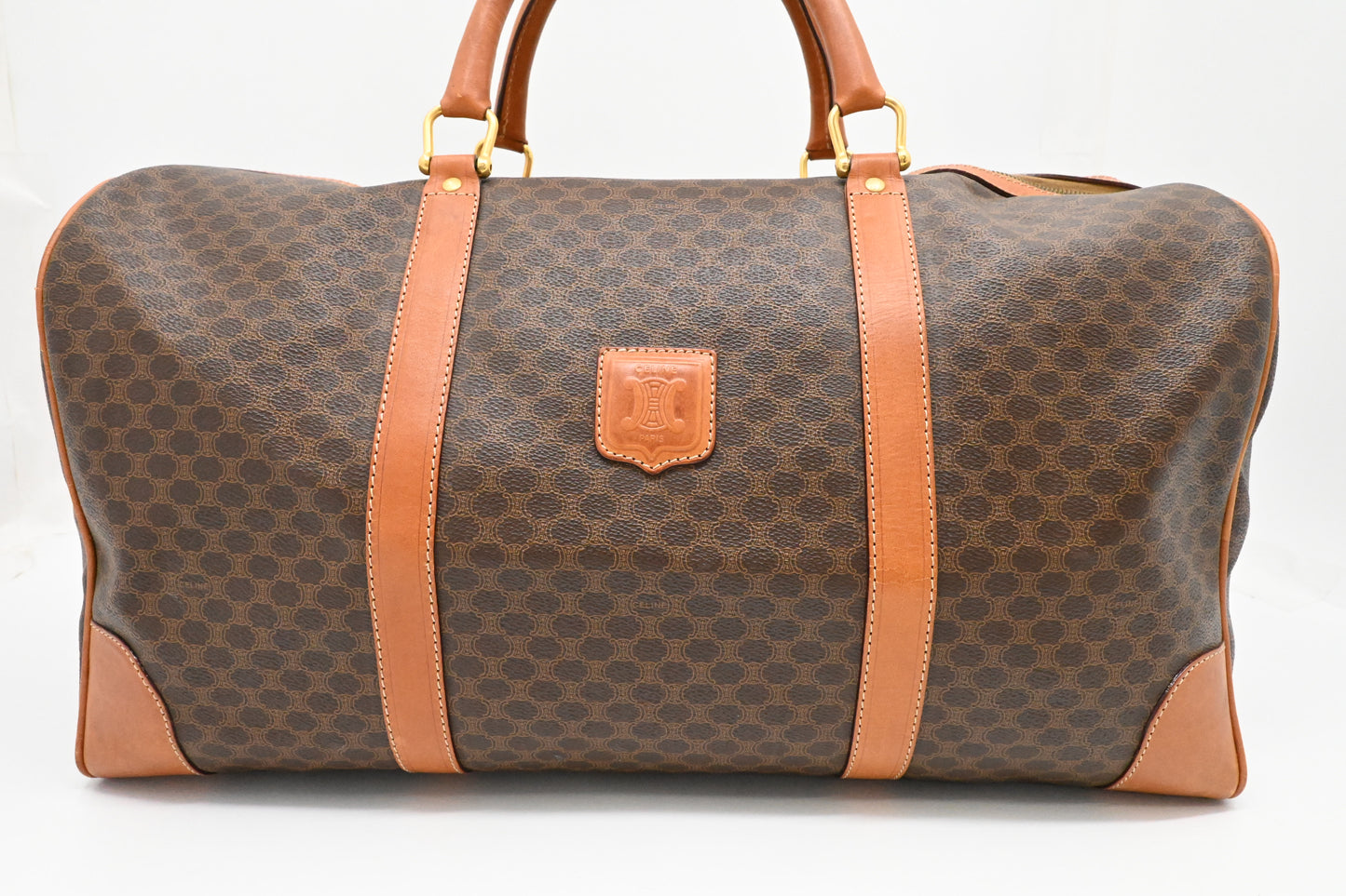 Celine Duffle Bag in Brown Macadam Canvas