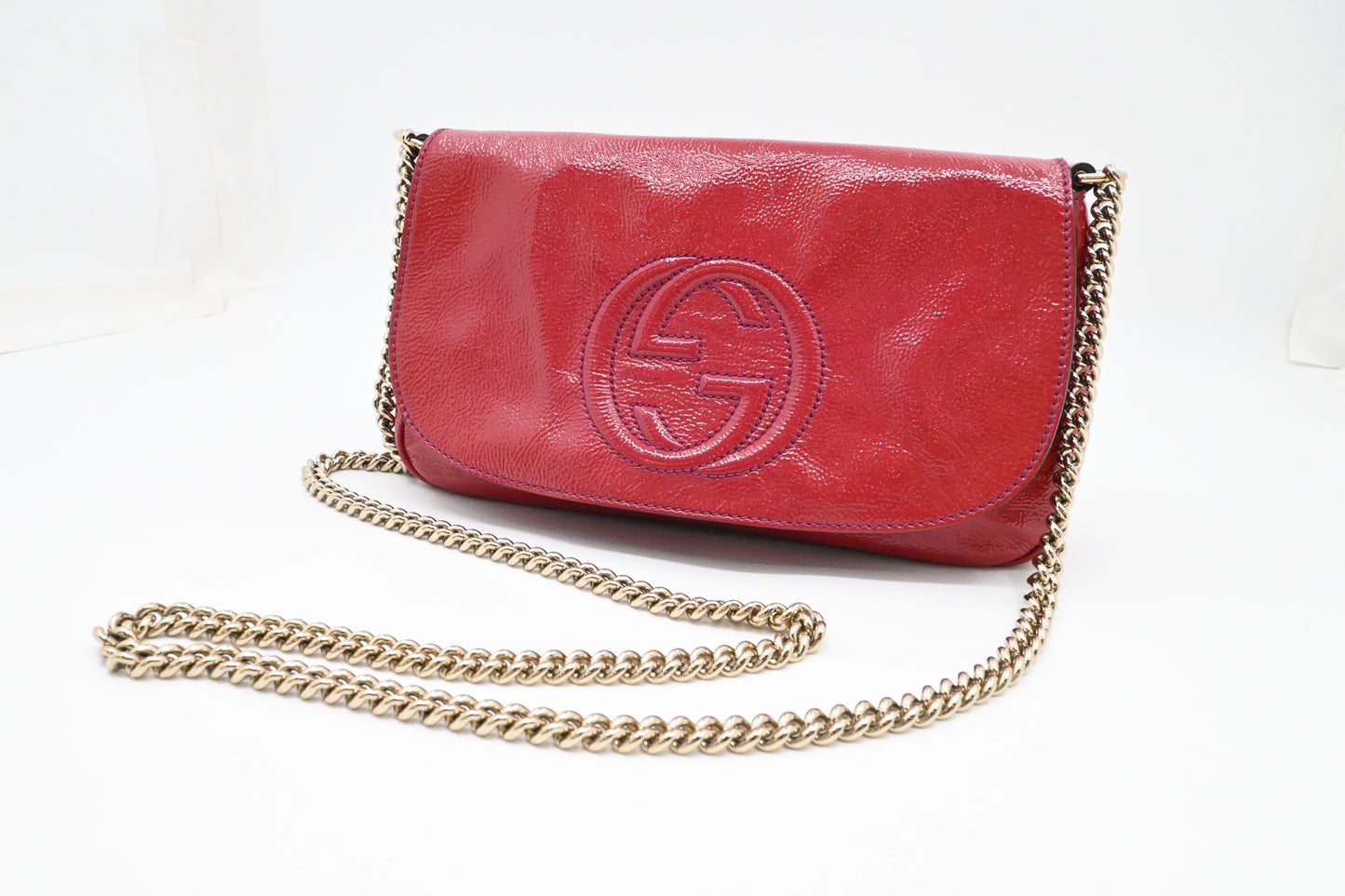 Gucci Soho Crossbody in Red Pink Leather