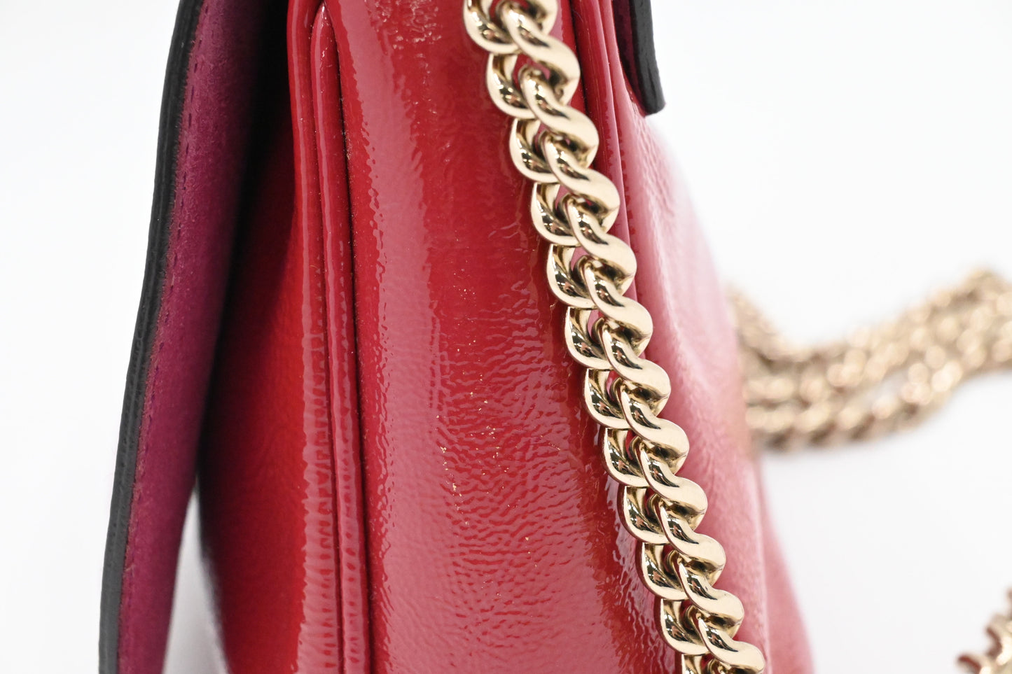 Gucci Soho Crossbody in Red Pink Leather