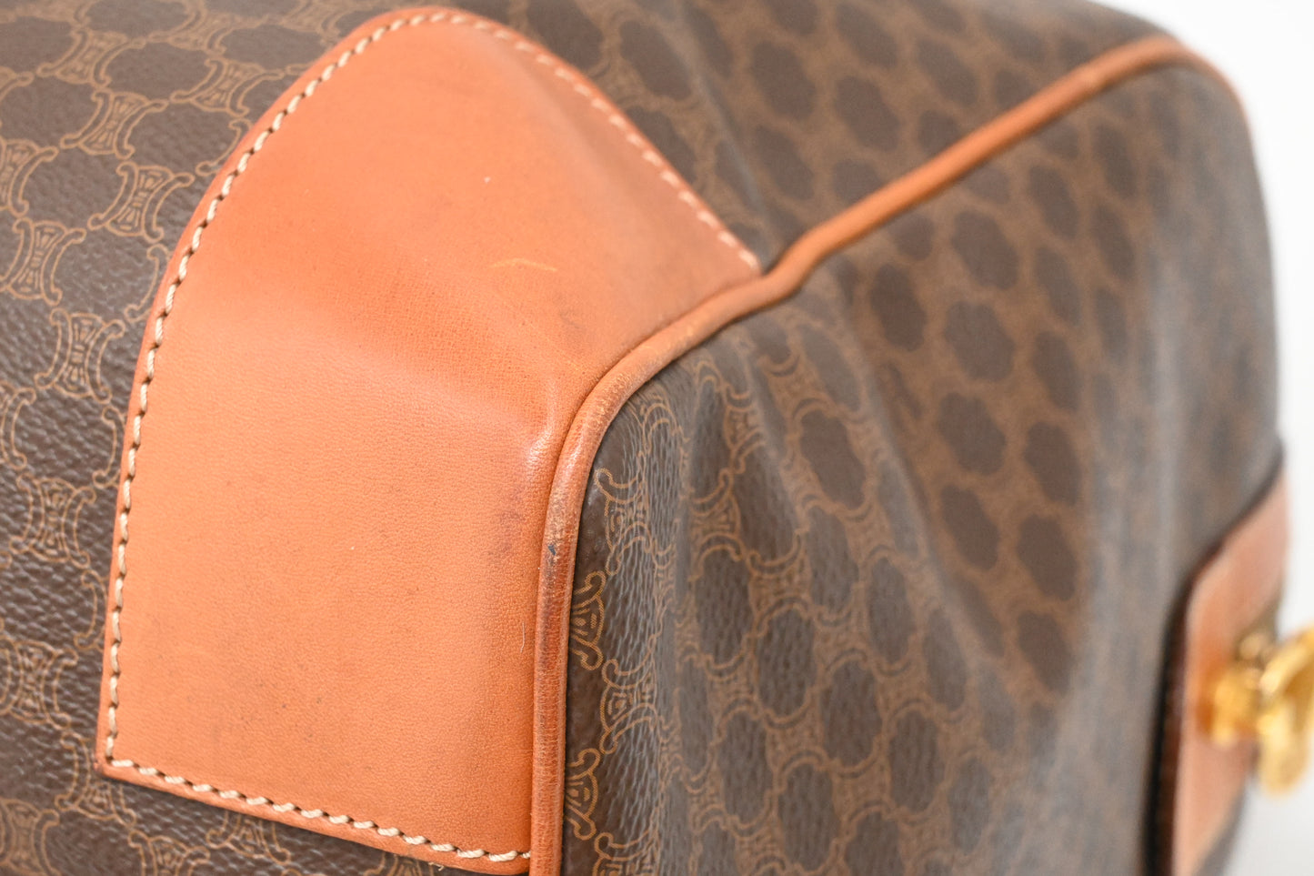 Celine Duffle Bag in Brown Macadam Canvas