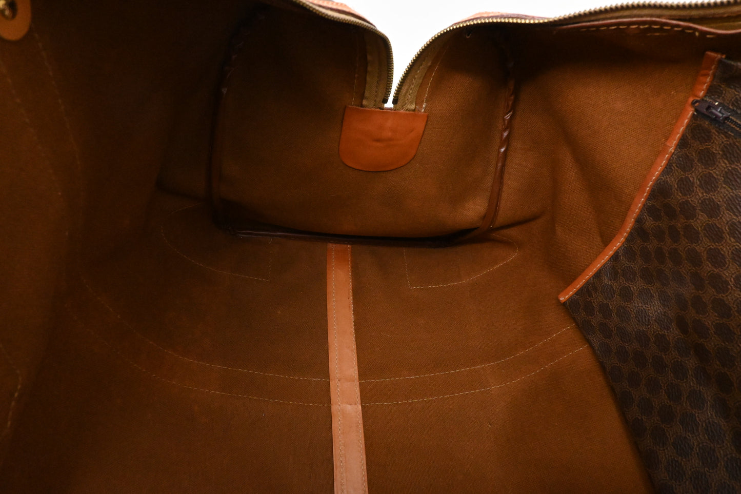 Celine Duffle Bag in Brown Macadam Canvas