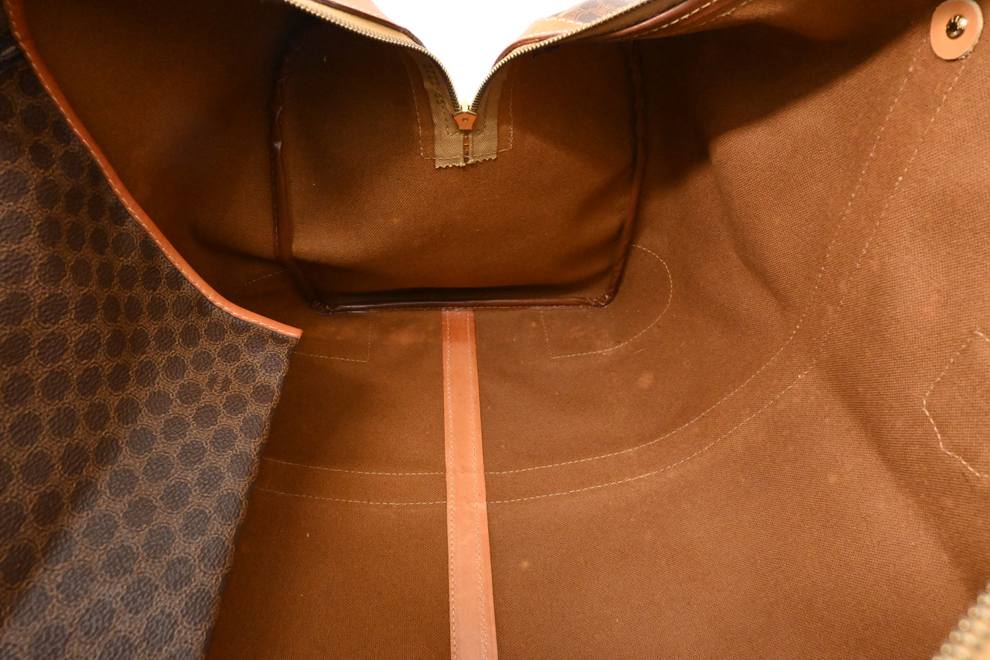 Celine Duffle Bag in Brown Macadam Canvas