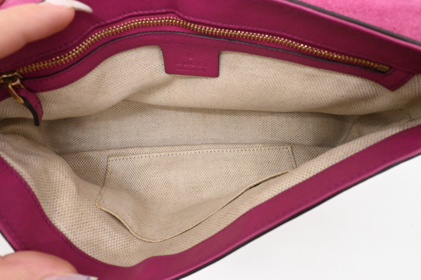Gucci Soho Crossbody in Red Pink Leather