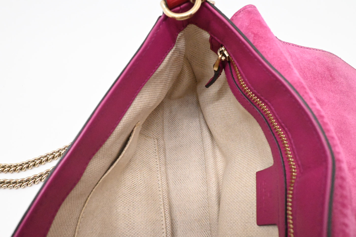 Gucci Soho Crossbody in Red Pink Leather