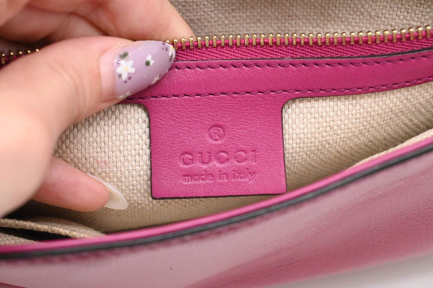 Gucci Soho Crossbody in Red Pink Leather