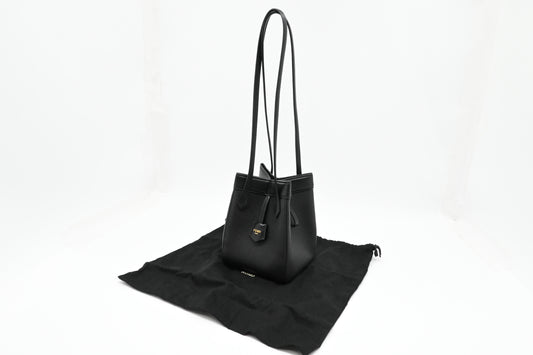 Fendi Mini Origami Shoulder Bag in Black Leather