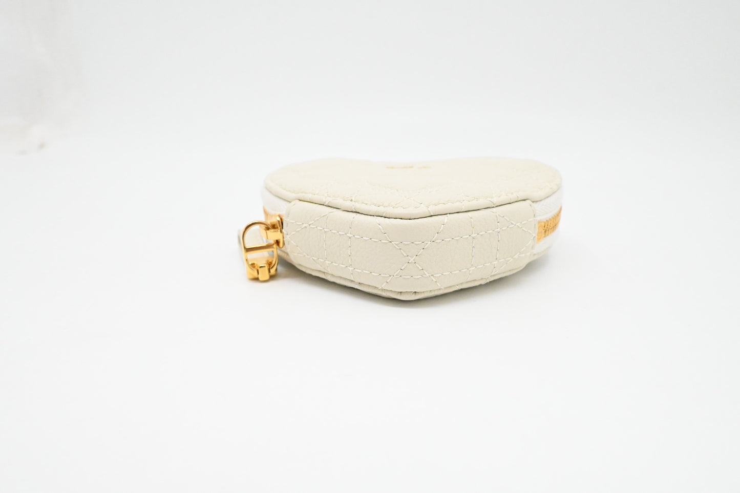 Dior Heart Mini Shoulder Case in White Heart Cannage Leather