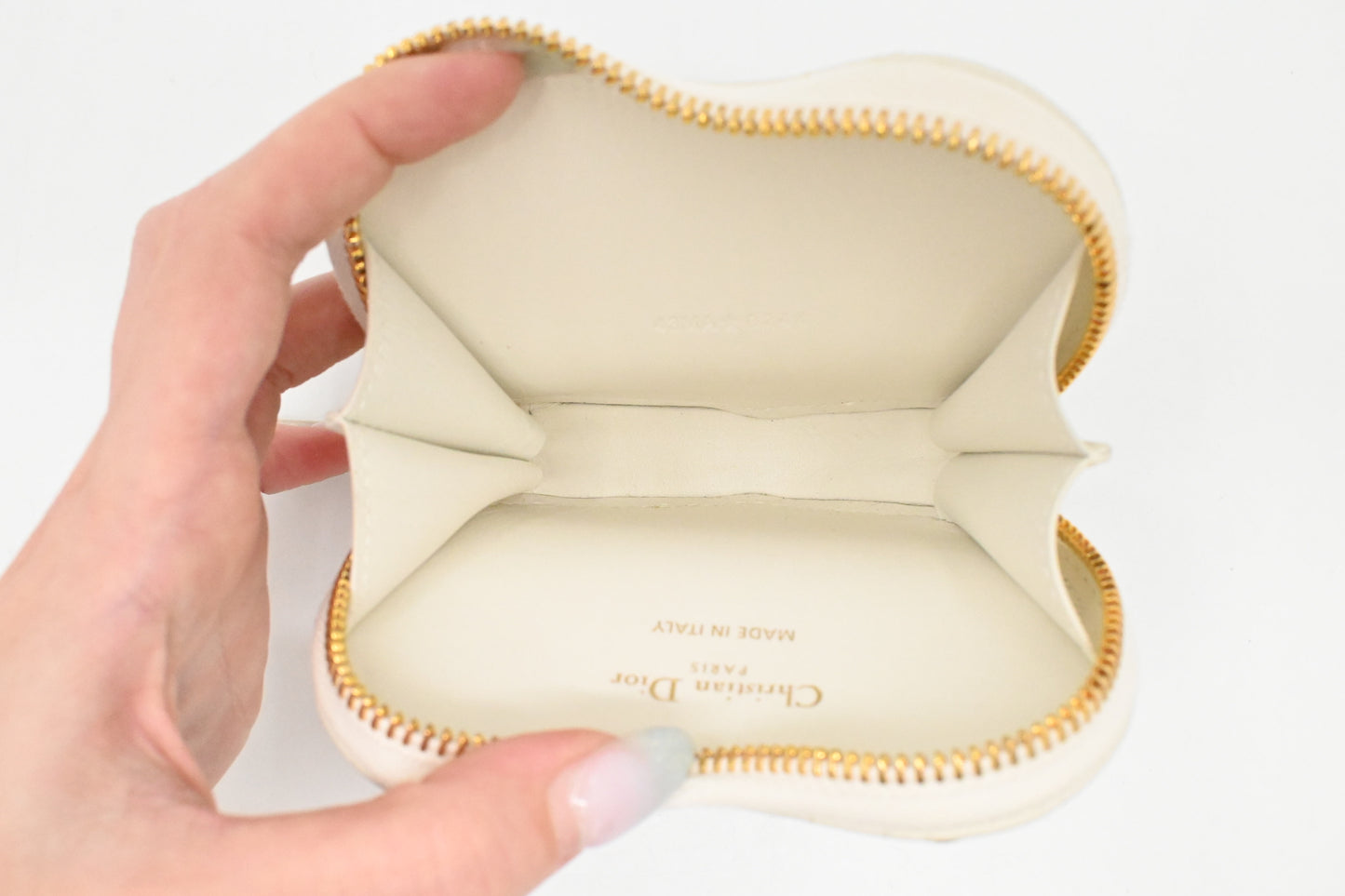 Dior Heart Mini Shoulder Case in White Heart Cannage Leather
