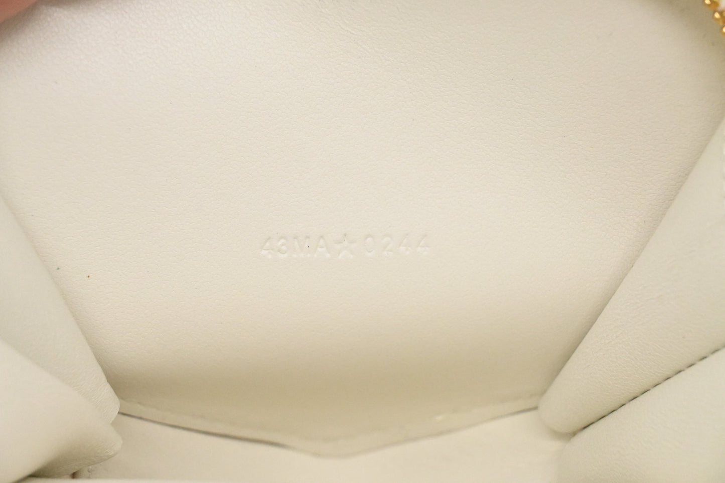 Dior Heart Mini Shoulder Case in White Heart Cannage Leather