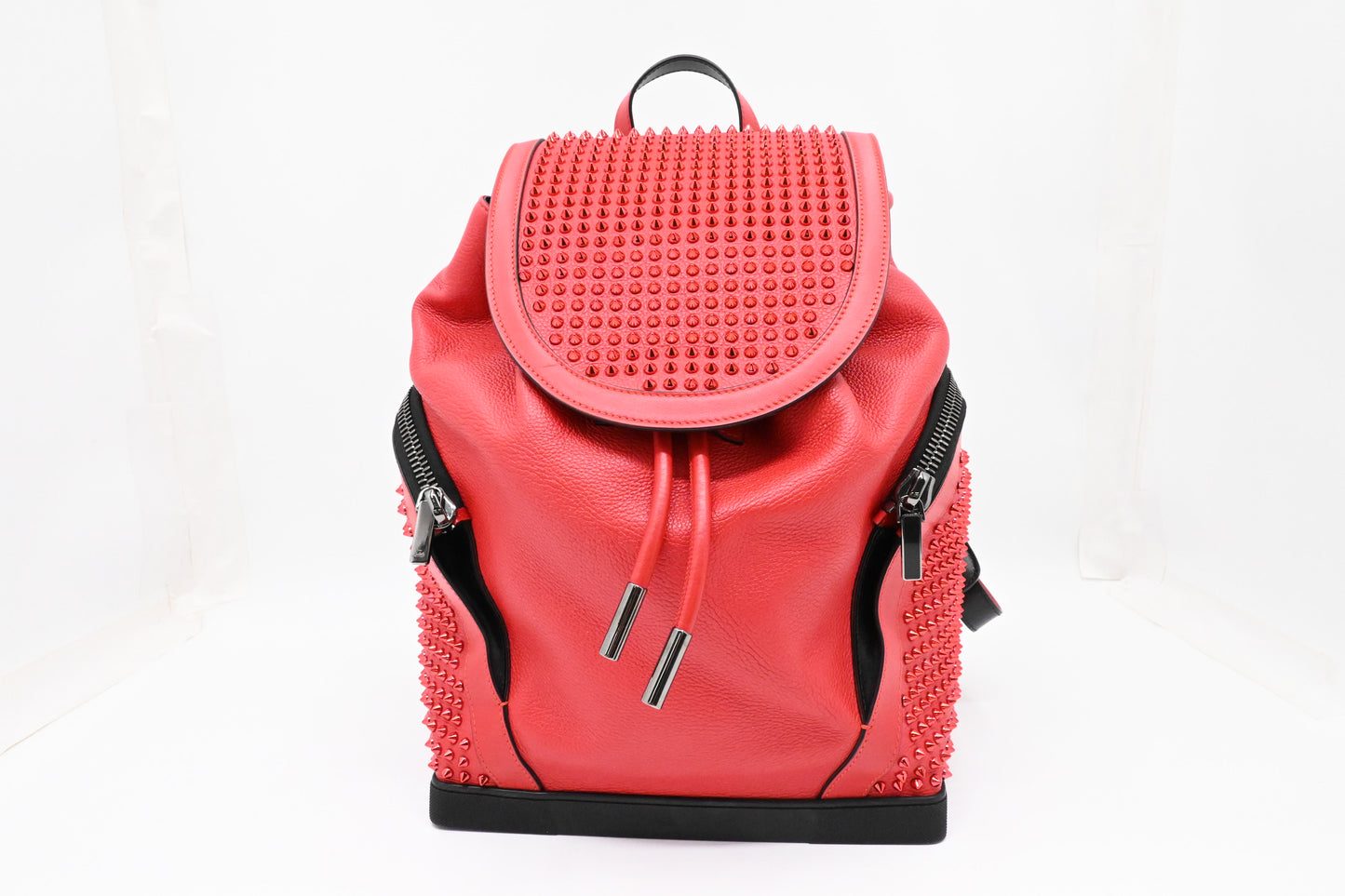 Louboutin Explorerfunk Backpack in Red Studded Leather
