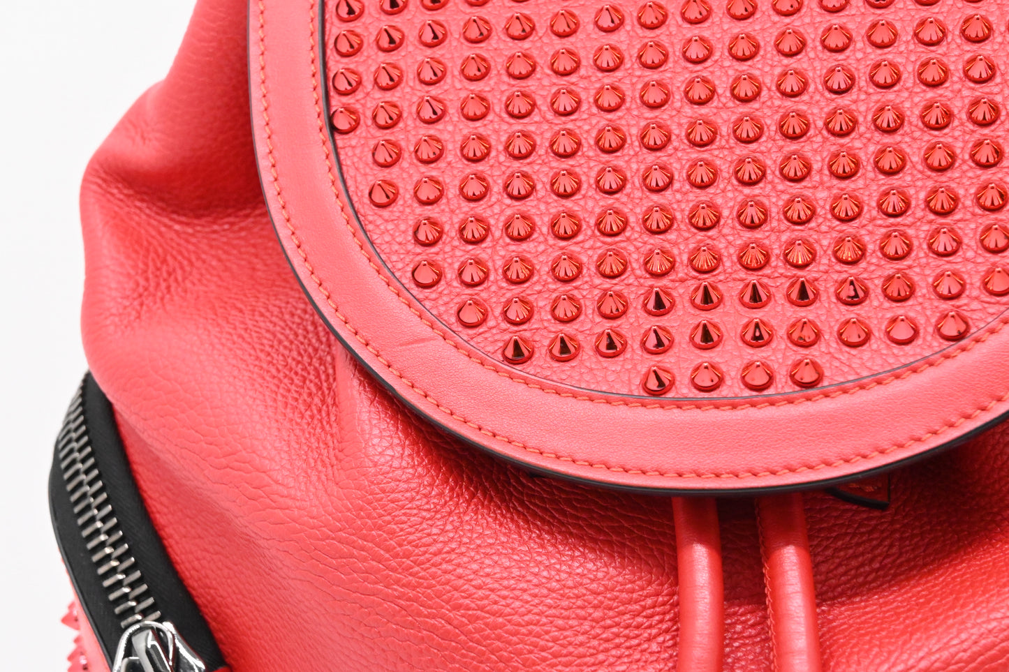 Louboutin Explorerfunk Backpack in Red Studded Leather