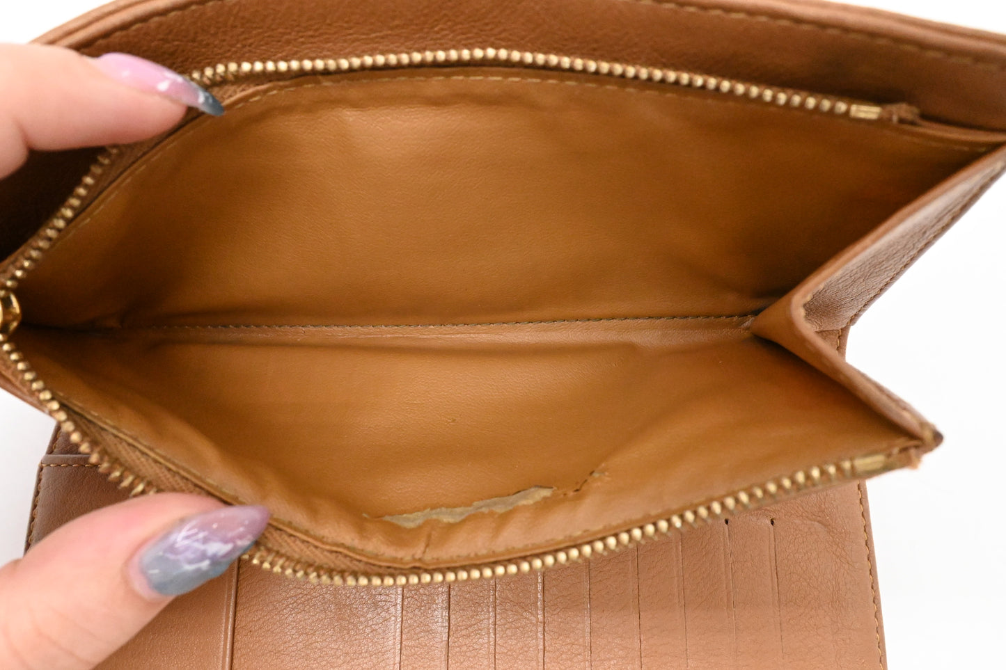 Louis Vuitton Iris Wallet in Cognac Mahina Leather