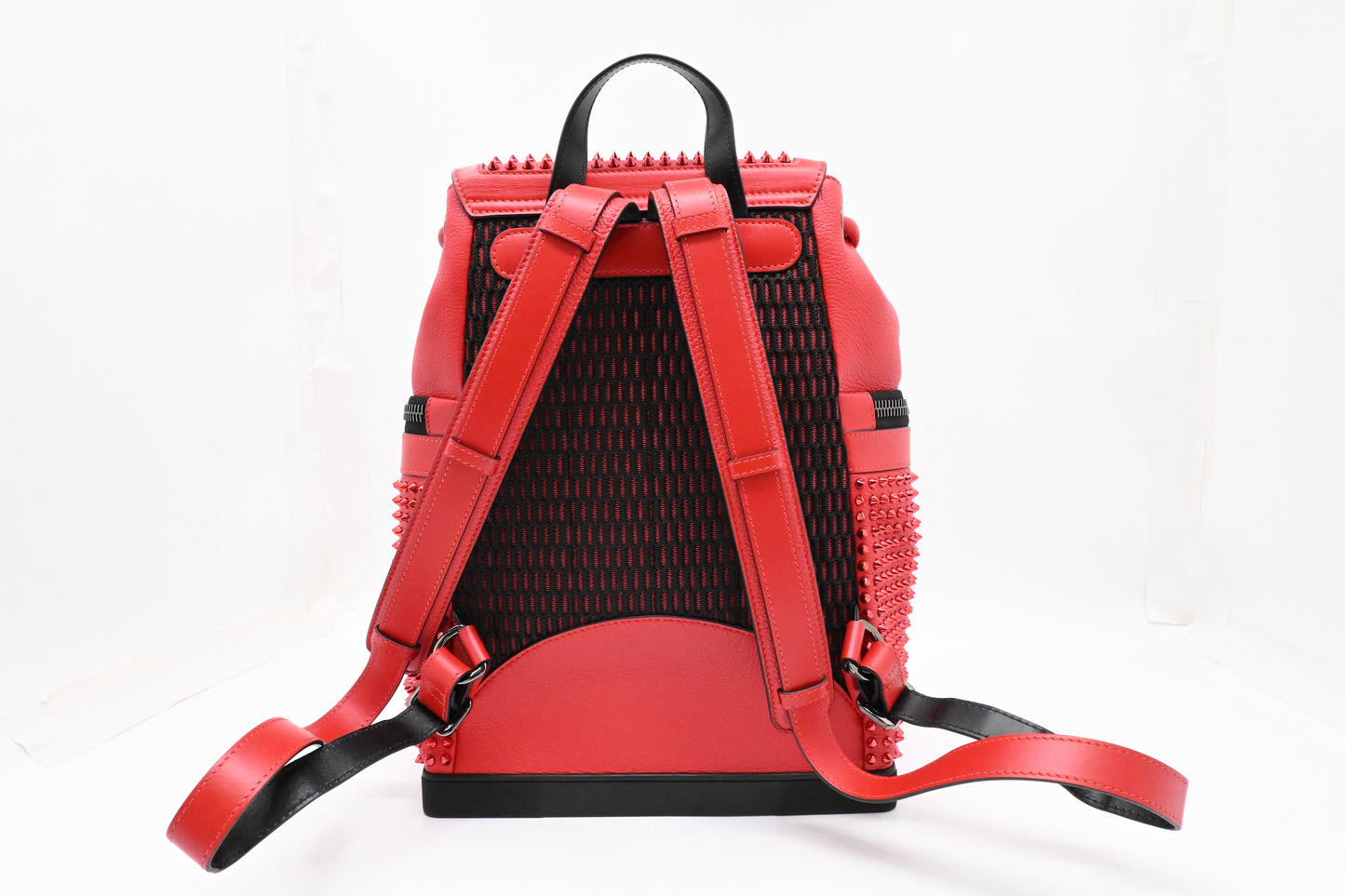 Louboutin Explorerfunk Backpack in Red Studded Leather
