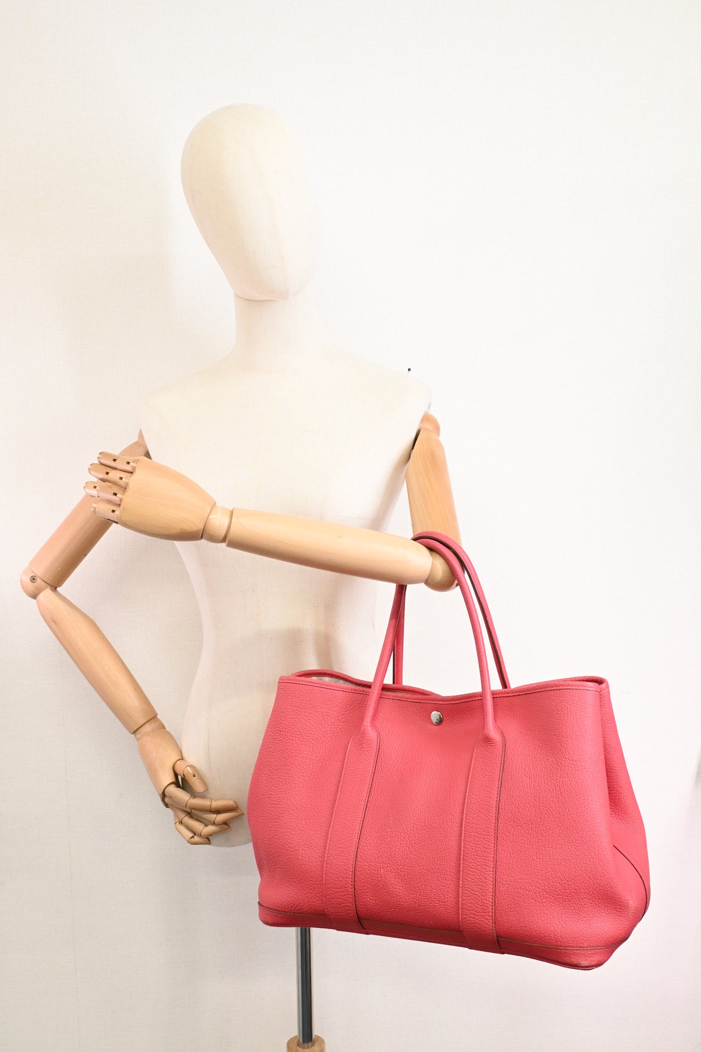 Hermes Garden Party 36 in Pink Negonda Leather