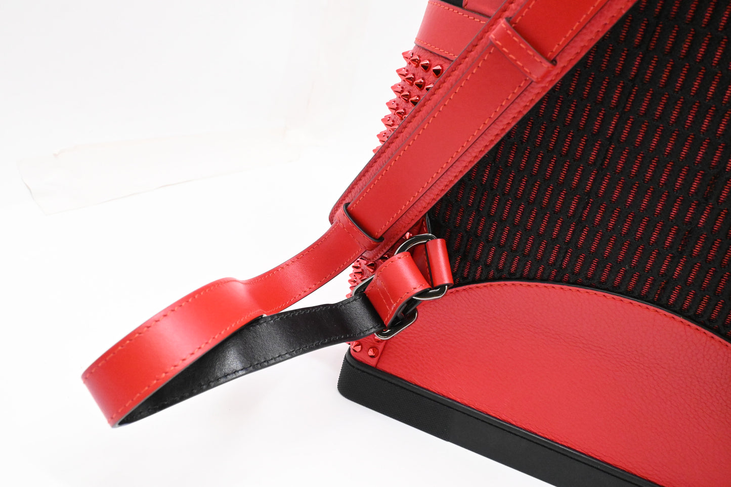 Louboutin Explorerfunk Backpack in Red Studded Leather