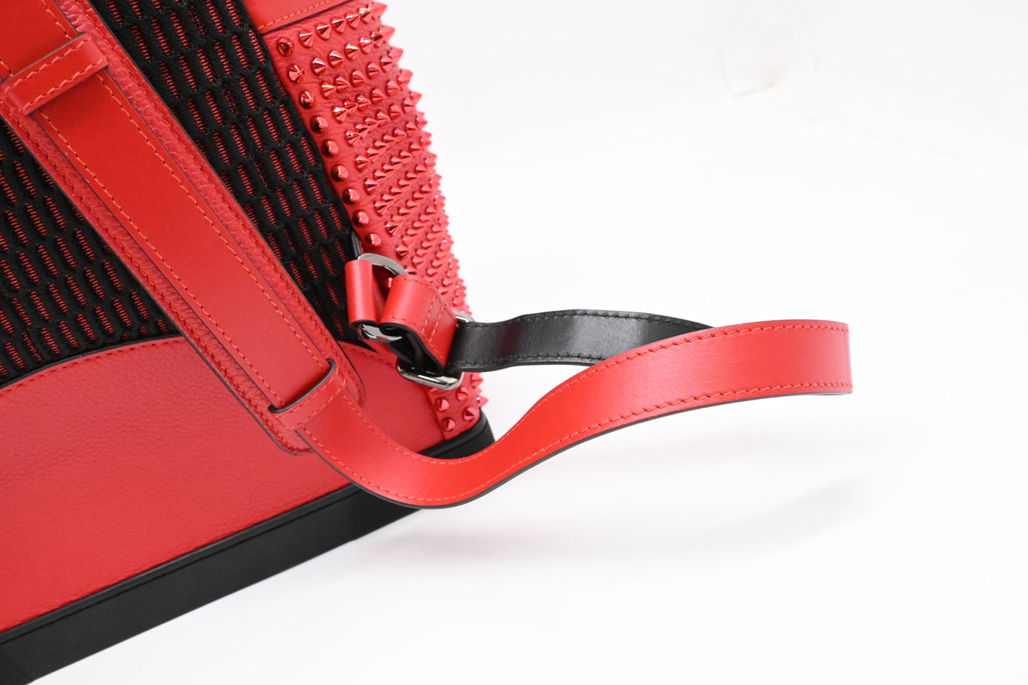 Louboutin Explorerfunk Backpack in Red Studded Leather