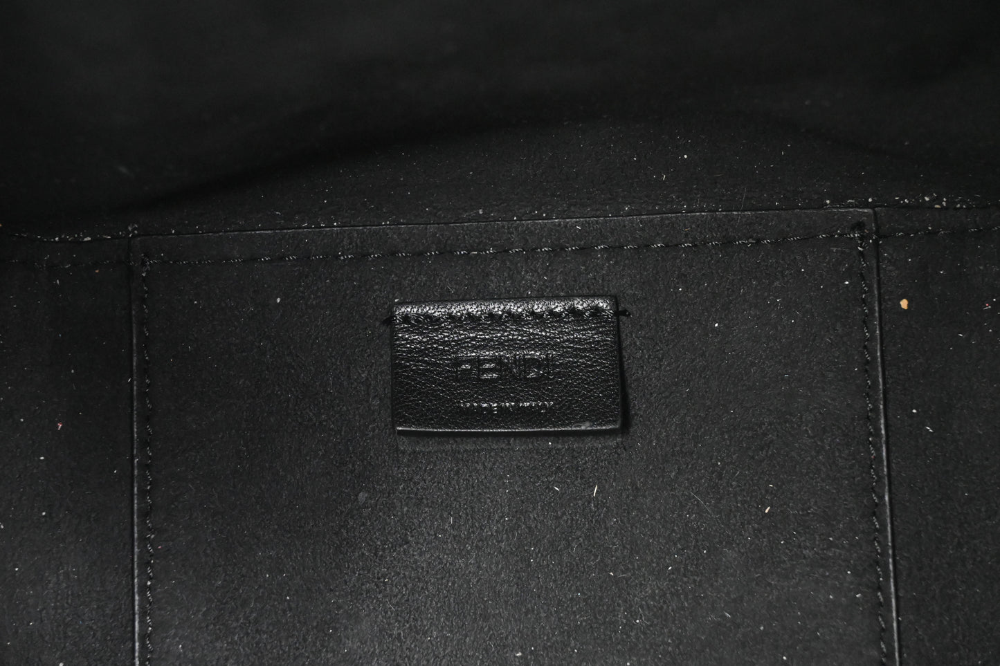 Fendi Mini Origami Shoulder Bag in Black Leather