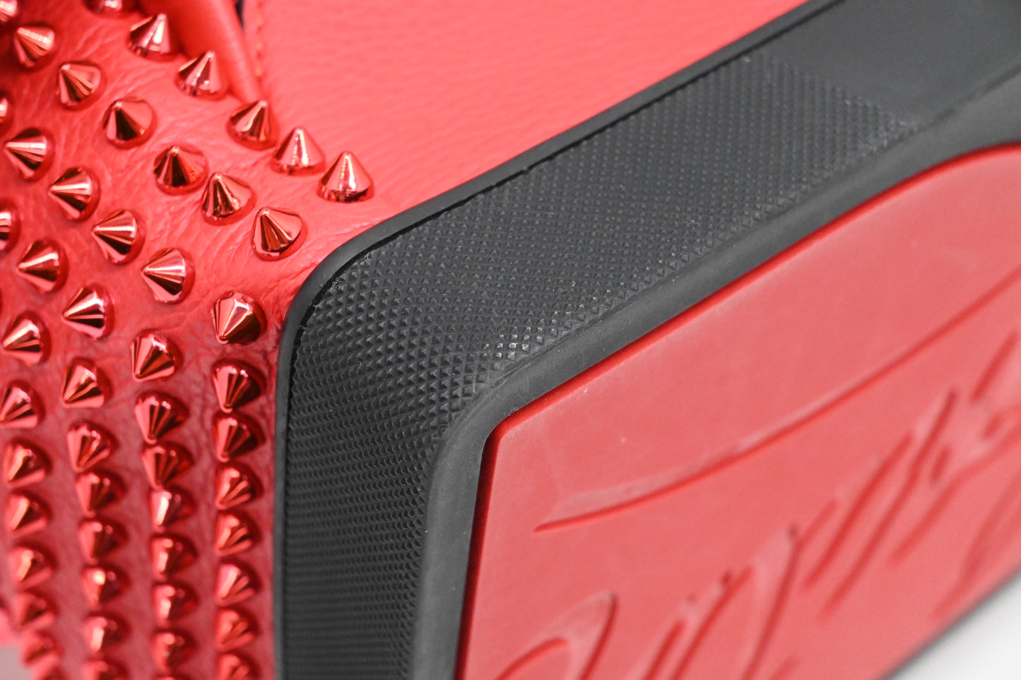 Louboutin Explorerfunk Backpack in Red Studded Leather