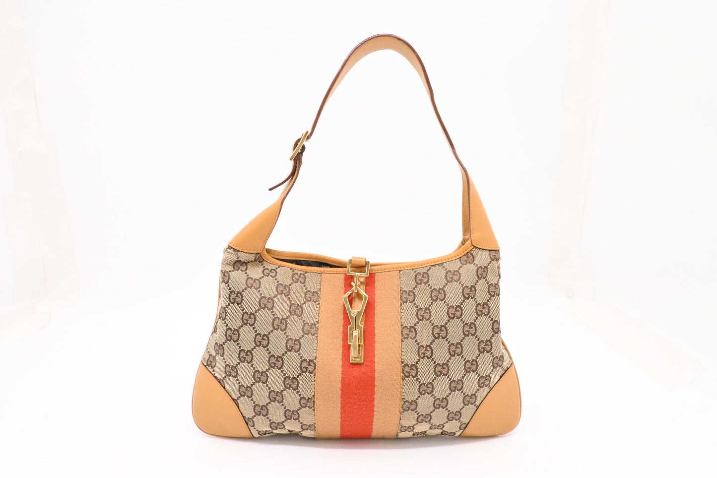 Gucci Jackie Shoulder Bag in Brown Canvas