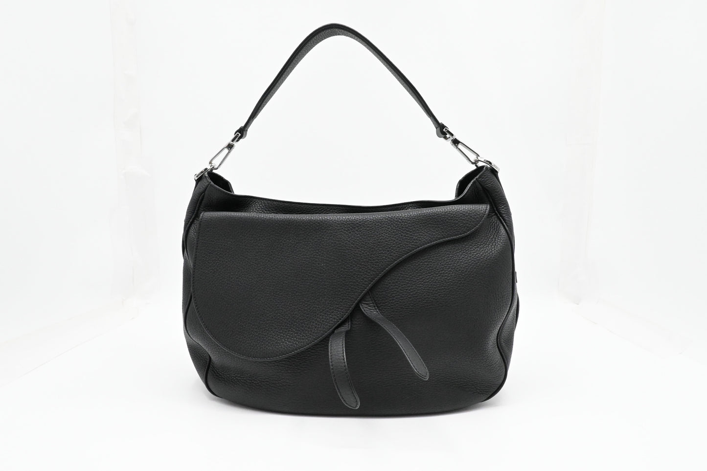 Dior Saddle Messenger Bag in Black Leather