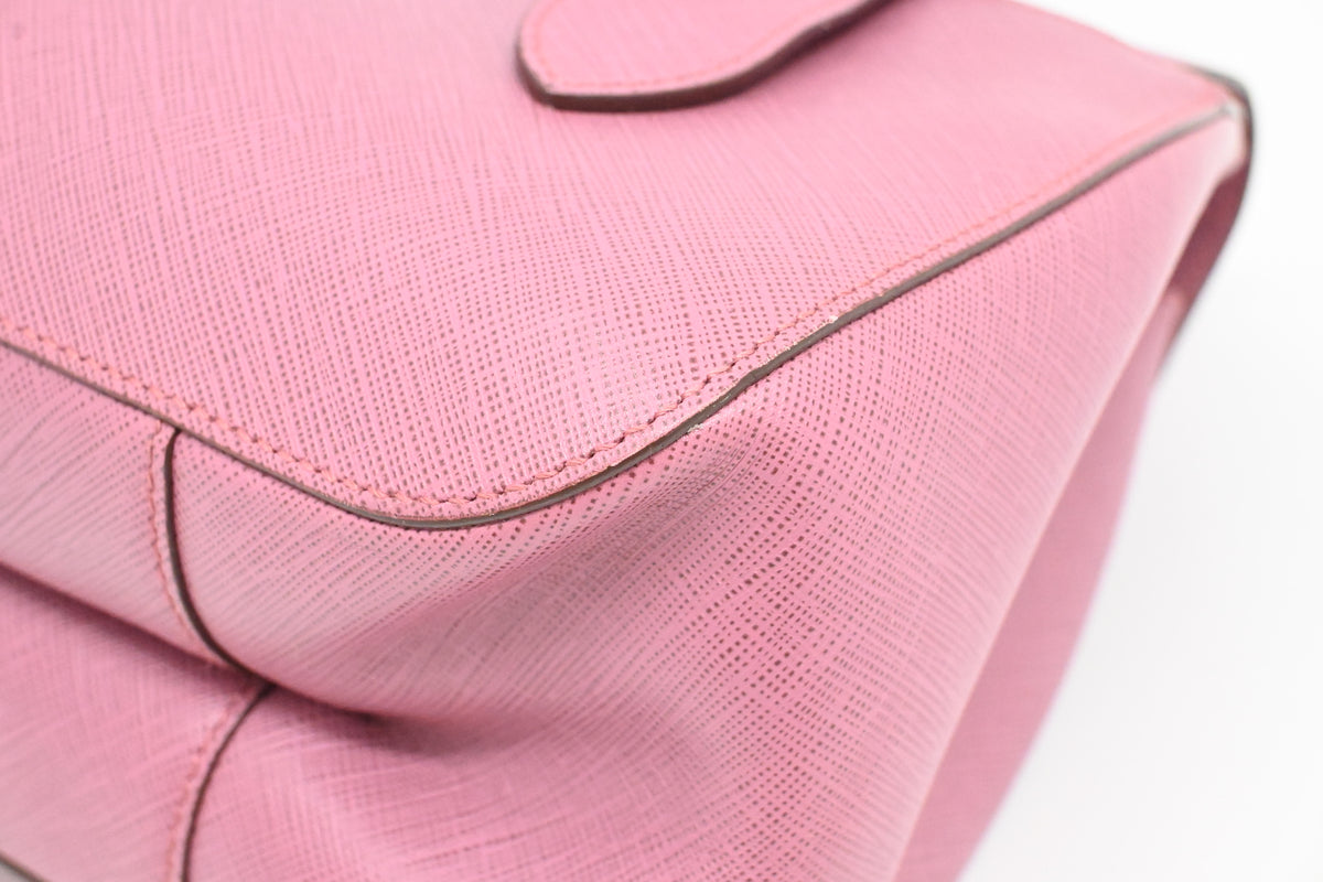 Ferragamo Gancini Shoulder Bag in Pink Leather