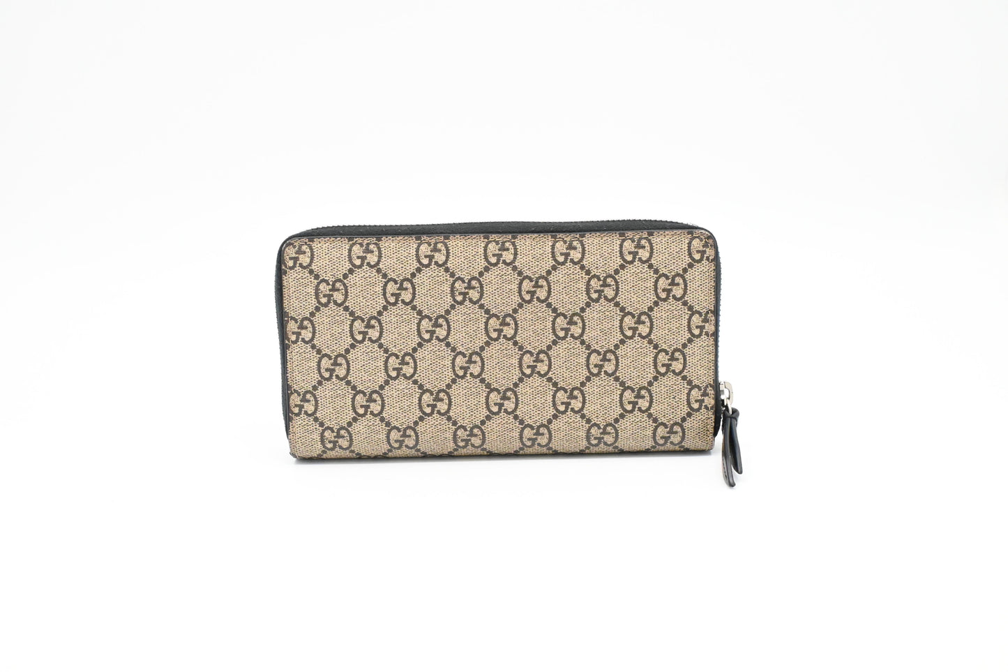 Gucci Zippy Snake Wallet in GG Supreme Canvas