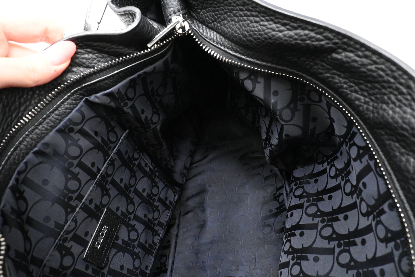 Dior Saddle Messenger Bag in Black Leather