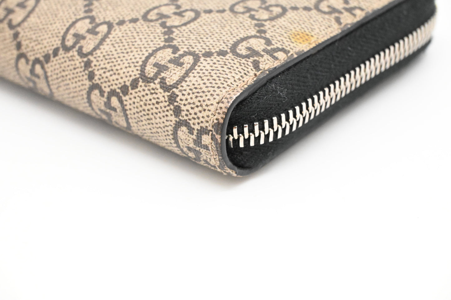 Gucci Zippy Snake Wallet in GG Supreme Canvas