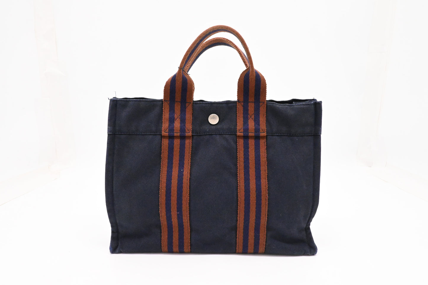 Hermes Fourre-Tout Tote in Navy Blue Canvas