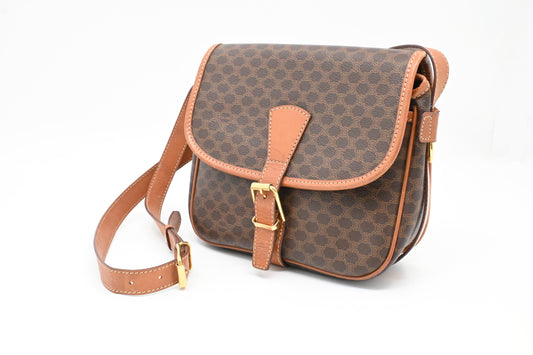 Celine Crossbody Bag in Brown Macadam Canvas