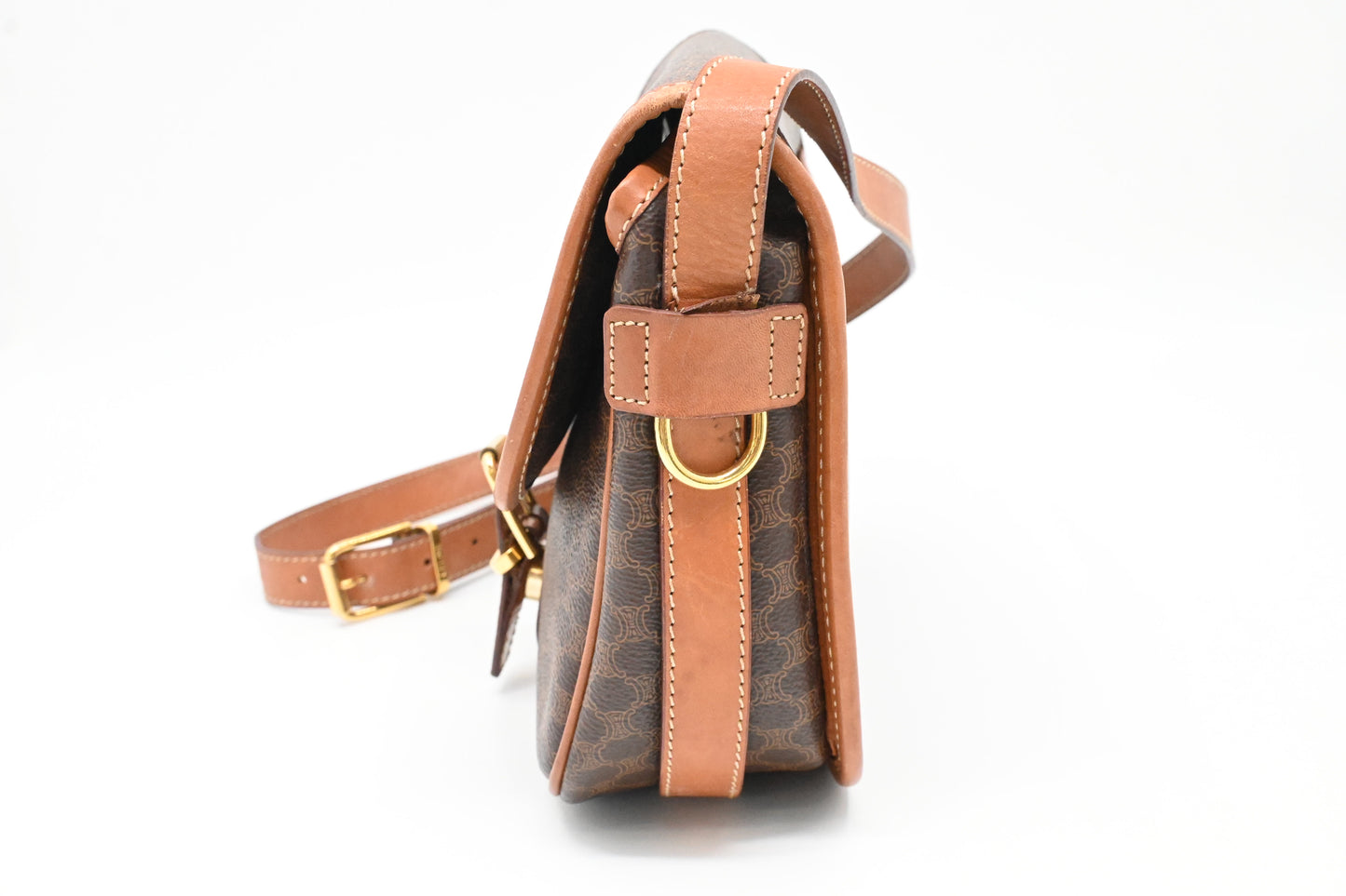 Celine Crossbody Bag in Brown Macadam Canvas