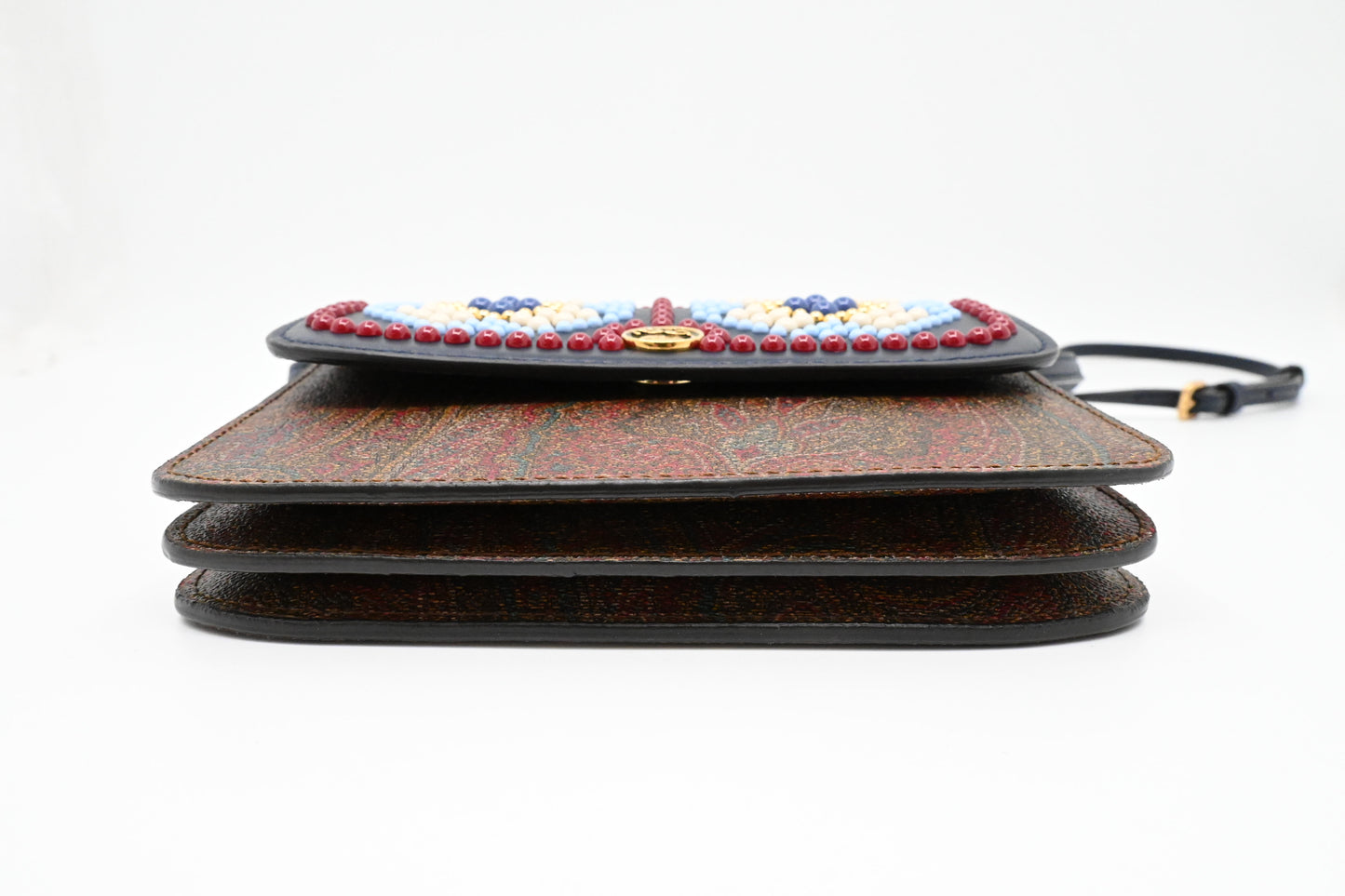 Etro Mini Essential Crossbody in Paisley Canvas