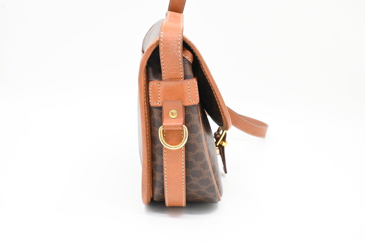 Celine Crossbody Bag in Brown Macadam Canvas