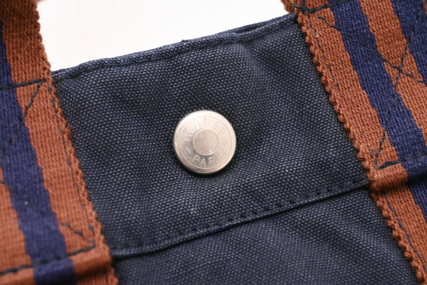 Hermes Fourre-Tout Tote in Navy Blue Canvas