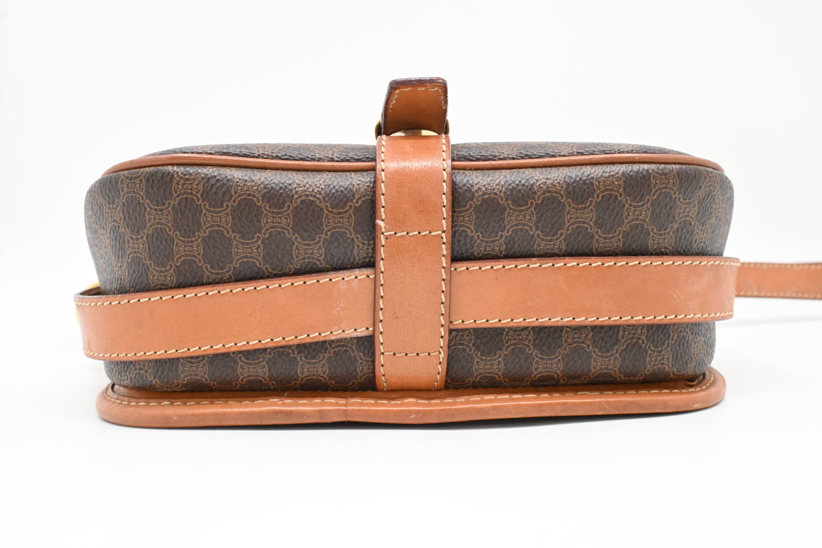 Celine Crossbody Bag in Brown Macadam Canvas