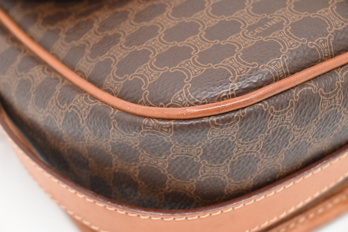 Celine Crossbody Bag in Brown Macadam Canvas