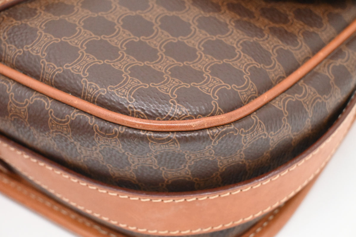 Celine Crossbody Bag in Brown Macadam Canvas