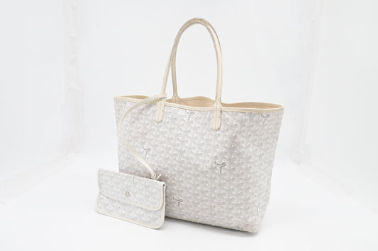 Goyard Saint Louis PM in White Goyardine Canvas
