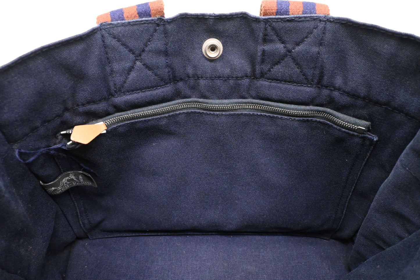 Hermes Fourre-Tout Tote in Navy Blue Canvas