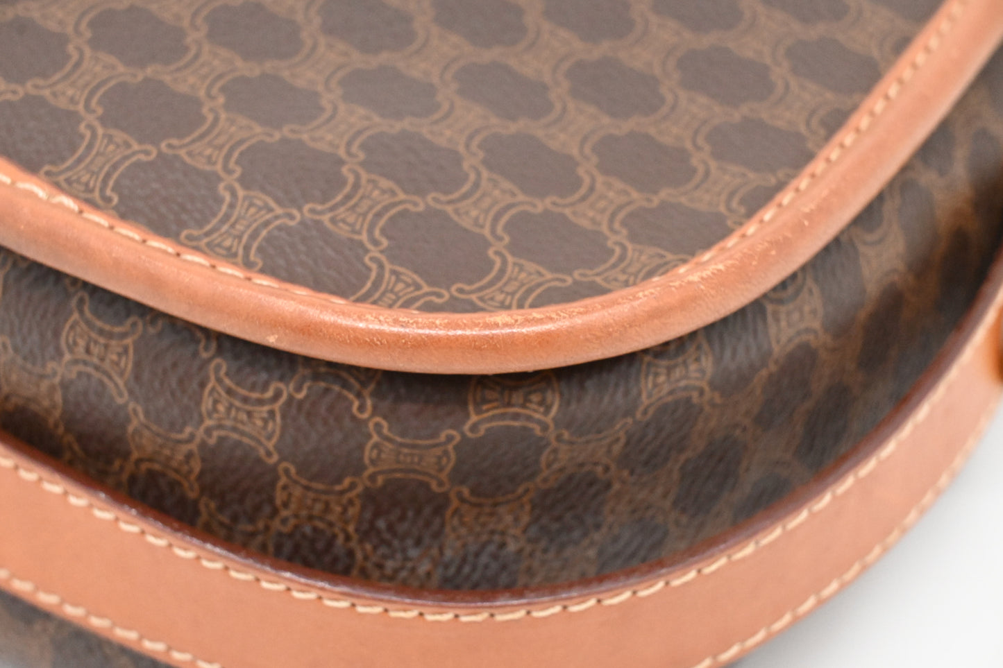 Celine Crossbody Bag in Brown Macadam Canvas