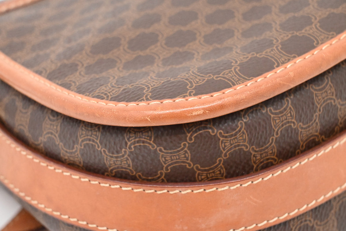 Celine Crossbody Bag in Brown Macadam Canvas