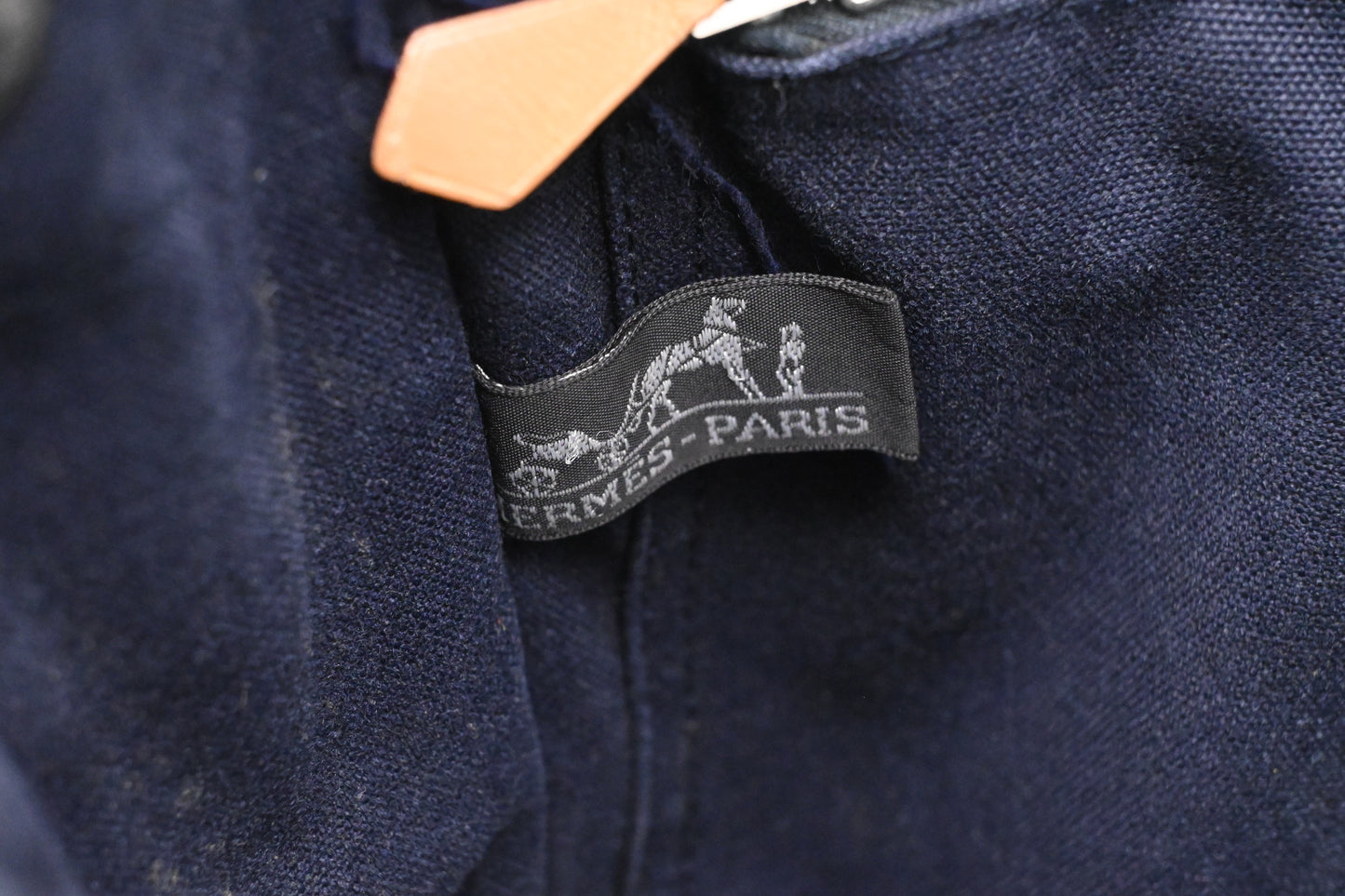 Hermes Fourre-Tout Tote in Navy Blue Canvas